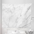 thumbnail image 1 of Marble Print Tapestry, Carrara Marble Tile Surface Organic Style Granite Model Modern Design, Fabric Wall Hanging Decor for Bedroom Living Room Dorm, 5 Sizes, Dust Grey White, by Ambesonne, 1 of 1