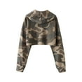 thumbnail image 3 of Women's Cropped Hoodies Pullover Camo Y2K Fashion Drop Shoulder Fall Clothes Tops Hooded Sweatshirts Camouflage S, 3 of 9