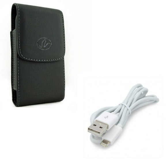 Power Charger Cord USB Cable w Holster Leather Case Belt Clip L5Y for iPhone XS Max XR 8 PLUS 7 Plus 6S Plus 11 Pro Max 6 Plus