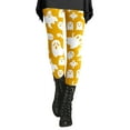thumbnail image 5 of SNOWSONG Halloween Leggings for Women, Plus Size Leggings Women's Holiday Casual Halloween Printed Leggings Workout Exercise Bottoms, Womens Leggings, Tummy Control Leggings Yellow M, 5 of 6