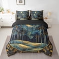 thumbnail image 2 of Homewish Retro Plants Tree 7-Piece Bedding Comforter Set For Teens Female Girls,Starry Sky King Bedding Sets,Bohemian Theme Ultra Soft Bed Sheets,Exotic Style Room Decor,Reversible, 2 of 8