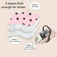 thumbnail image 5 of Car seat Cover for baby, Baby carseat Cover canopy, door open with flap cover, Thick Padded, perfect for winter, Pink dots;, 5 of 6