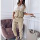 thumbnail image 1 of Conjunto de chándal de mujer Sudadera con capucha de manga larga y pantalones Chándales (Caqui L) Likrtyny  Para estrenar, 1 of 1