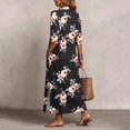 thumbnail image 6 of Lnmiateer Women Beach Vacation Swing Dress Collared 3/4 Sleeve Button‑Down Loose Fit With Side Pockets Casual Going‑Out Outfit, 6 of 7