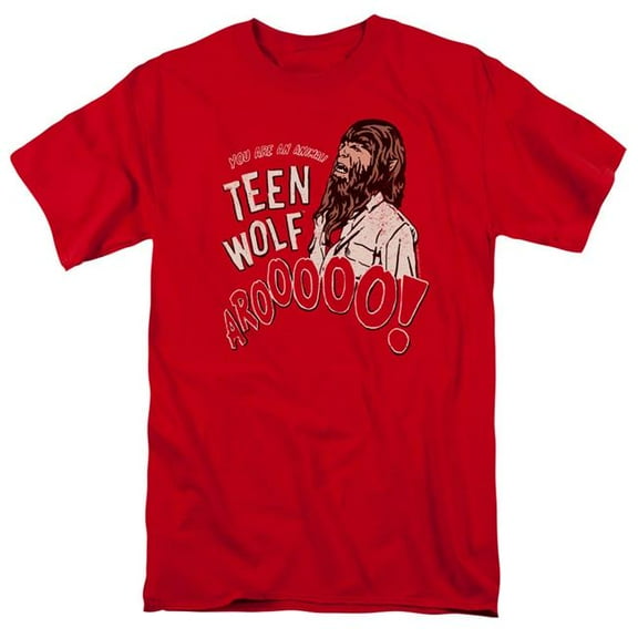 Teen Wolf Animal Adult 18/1 T-Shirt Red