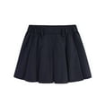 thumbnail image 2 of NAISIBABY Girls School Uniform Skirt, Elastic Waist with Shorts Liner A-Line Pleated Mini Skirt Navy 12T, 2 of 5