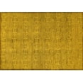 thumbnail image 1 of Ahgly Company Machine Washable Indoor Rectangle Abstract Yellow Contemporary Area Rugs, 8' x 12', 1 of 4