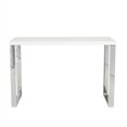 thumbnail image 2 of Eurostyle Dillon Desk in White Lacquer / Polished Stainless Steel, 2 of 3