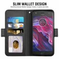 thumbnail image 2 of Case Compatible with Motorola Moto X4 - Synthetic Leather Wallet Case with Card Slots Stand In Black, 2 of 6