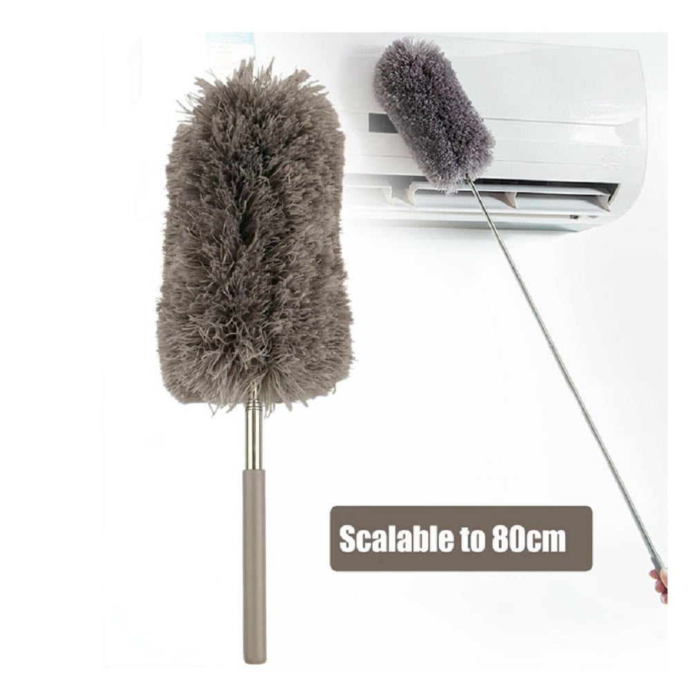 Adjustable Soft Microfiber Feather Duster Dusting Brush Household Cleaning Tool 