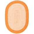 thumbnail image 2 of SAFAVIEH Braided Lars Geometric Reversible Area Rug, Orange/Ivory, 6' x 9' Oval, 2 of 11