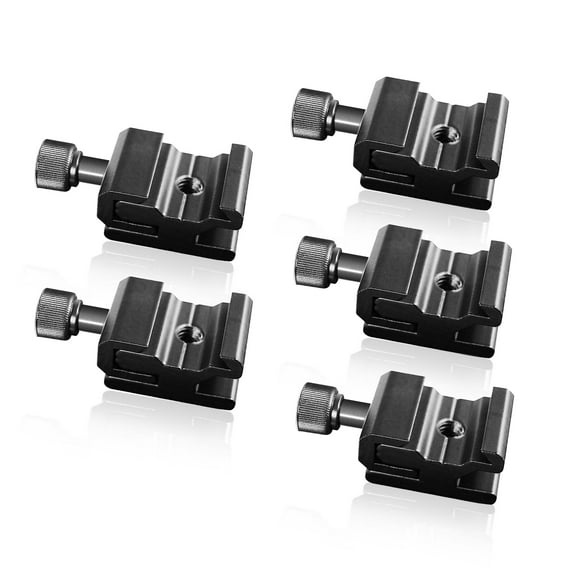 LS Photography Flash Hot Shoe to Bracket/Stand Mount Adapter Trigger, 1/4" Screw, Set of 5, WMT2145