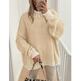 thumbnail image 6 of PRETTYGARDEN Women's Winter Oversized Pullover Sweaters Long Sleeve Mock Neck Chunky Knit Slouchy Jumper Tops, 6 of 10