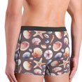 thumbnail image 4 of Men's Boxer Briefs, Conch Starfish Shell Soft Comfy Mens Underwear Boxer Briefs Breathable With Widen Waist, 4 of 7