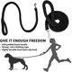 thumbnail image 3 of Correa de cuerda para perros, cuerda para perros resistente con asa acolchada, nailon trenzado de ocho hebras, cuerda para perros antideslizante, hebilla de seguridad giratoria para perros pequeños y medianos de 1,2 m ER, 3 of 5