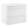 thumbnail image 2 of Modway Render 24" Wall-Mount Bathroom Vanity in White White, 2 of 9