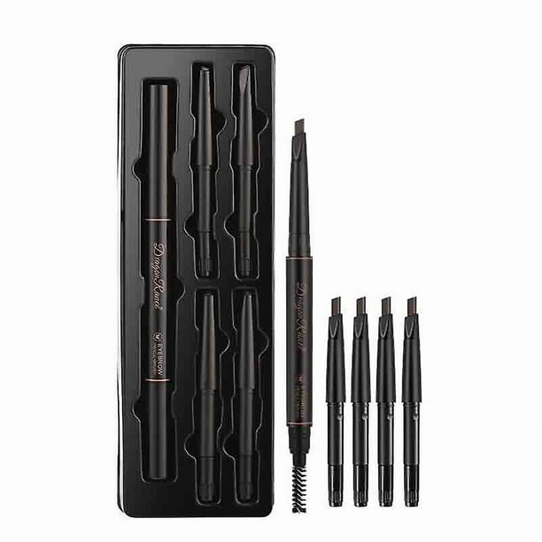 Set de lápices de cejas HUOGUO, impermeable, doble cabezal, 5 juegos