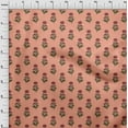thumbnail image 3 of oneOone Cotton Poplin Peach Fabric Floral Block Sewing Fabric By The Yard Printed Diy Cloth Sewing Supplies 56 Inches Wide, 3 of 4