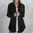 thumbnail image 1 of Séductiva Chemises pour Femmes 50 % de Réduction Liquidation Hauts à Manches Longues Couleur Unie Chemises Longues Amples Fines Grande Taille Blouses Hauts, 1 of 5