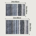 thumbnail image 7 of Unique Bargains Striped Bathroom Mat Soft Non-Slip Quick Dry Bath Rugs Grey 20" x 32", 7 of 7