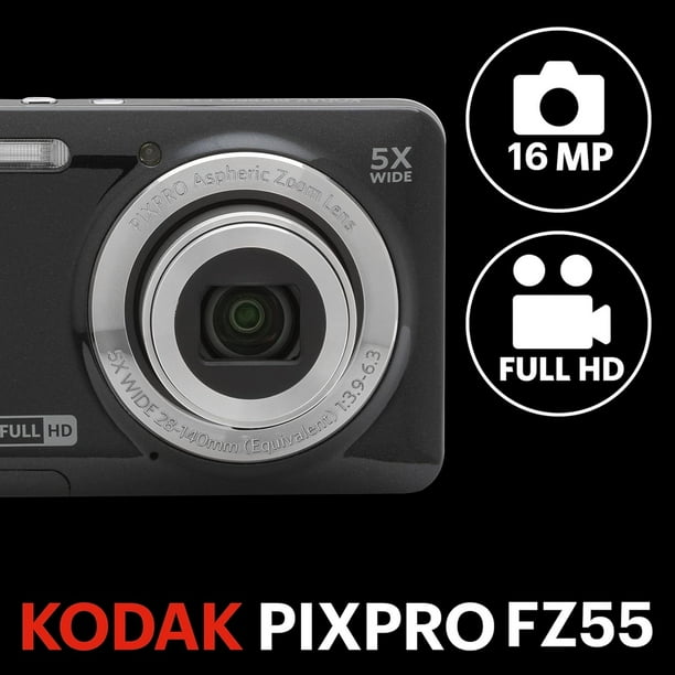 Kodak PIXPRO FZ55 16.4 Megapixel Compact Camera, Black - Walmart.ca