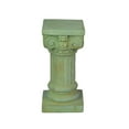 thumbnail image 5 of Verdigris Finish Solid Concrete Roman Ionic Column Pillar Mini Statue Pedestal 8.25 Inches High, 5 of 5