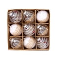 thumbnail image 2 of Dvkptbk Christmas Balls Ornaments for Xmas Tree, 9Pcs White Christmas Tree Decorations, Tree Hanging Balls Muti-Color Christmas Balls Ornaments Set for Party Decorations Balls Home Decor, 2 of 6