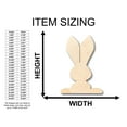 thumbnail image 2 of Unfinished Wood Bunny Shape - Craft - up to 46" DIY 14" / 1/4", 2 of 3