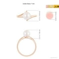 thumbnail image 5 of ANGARA Solitaire Japanese Akoya Cultured Pearl Bypass Split Shank Ring in 14K Rose Gold for Women | June Birthstone, Birthday, Anniversary, Jewelry Gift for Women | Pearl Ring, 5 of 8