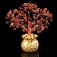 thumbnail image 1 of Piedras de árbol de cristal natural Piedras de fortuna Feng Shui Alambre Adorno de pecho Oficina en hogar base de Yotijar Árbol del dinero, 1 of 10