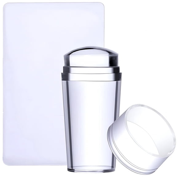 ACDANC Nail Design Stamper Kit Clear Jelly Stamper with Scraper, Professional Stamping Polish Set for DIY Nail Decor