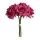 thumbnail image 5 of Wosthever Rosas artificiales 5 cabezas Flores falsas Novia Boda Ramo Flores de plástico Romántico Real Touch Photo Prop Layout Rosa roja 2piezas, 5 of 6