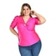 thumbnail image 1 of Blusa de satin con detallle central Roman Fashon /Tallas Extras, 1825 (Fiusha) fucsia 38, 1 of 5