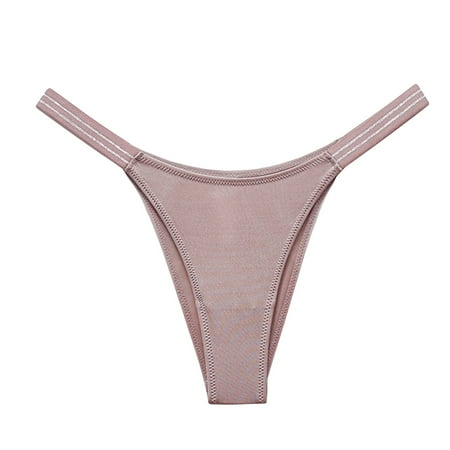 

Knosfe Women s T-Back Underwear Breathable Low Rise Panties Soft Stretch Thong Sexy G-string L