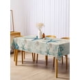 thumbnail image 3 of Teal Starfish Coastal Rectangle Tablecloth, Vintage Summer Beach Nautical Waterproof & StainResistant Tablecloth, Washable Oil-proof Table Cover for Dining/Party/Wedding/Camping/Buffet 54x108 In, 3 of 9