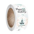 thumbnail image 3 of Pegatinas hechas a mano de feliz cumpleaños, pegatinas de sello redondo de 1 pulgada, pegatina de regalo DIY Vintage, pegatina de Navidad, papelería, suministros para manualidades, 3 of 4