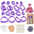 thumbnail image 1 of Polymer Clay Cutters Multi Shapes Clay Polymer Cutters with Earring Hooks and Jump Rings 118Pcs Clay Cutters Set Polymer Clay Plastic Jewelry DIY Jewelry, 1 of 7