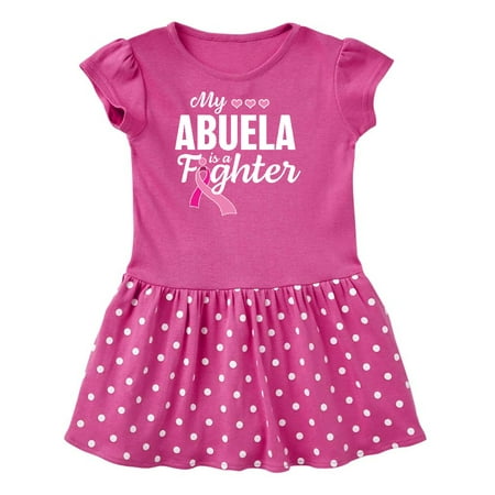 

Inktastic Breast Cancer Awareness My Abuela is a Fighter Gift Toddler Girl Dress