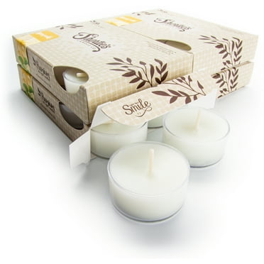 Pure Honeysuckle Tealight Candles Bulk Pack - 24 White Premium Scented Tea Lights - Essential & Natural Oils - Shortie's Candle Company