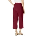 thumbnail image 2 of Jessica London Women's Plus Size Everyday Stretch Knit Wide Leg Crop Pant, 2 of 3