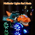 thumbnail image 4 of Monster Truck with Flashing Lights Music Roaring Sound, Dinosaur Car Toys for 3 4 5 6 Year Old Boys, 4 of 7
