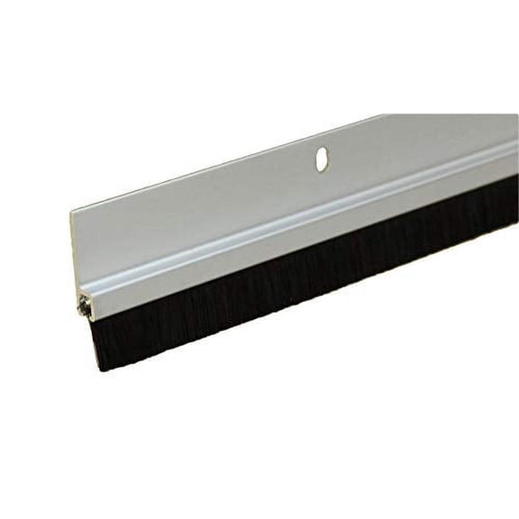 Clear Anodized Aluminum with 3/4" Black Brush Door Sweep (4 FT)