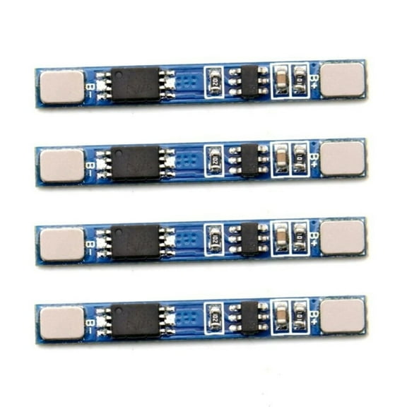 4pcs 1S 3.7V 18650 Lithium Battery Protections Board BMS PCB 18650 Charger Module Overcharging, Overdischarging Protect