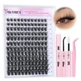 thumbnail image 1 of Kit de extensión de pestañas Yawamica Wispy Lash Clusters C Curl 10-18 mm, 1 of 7