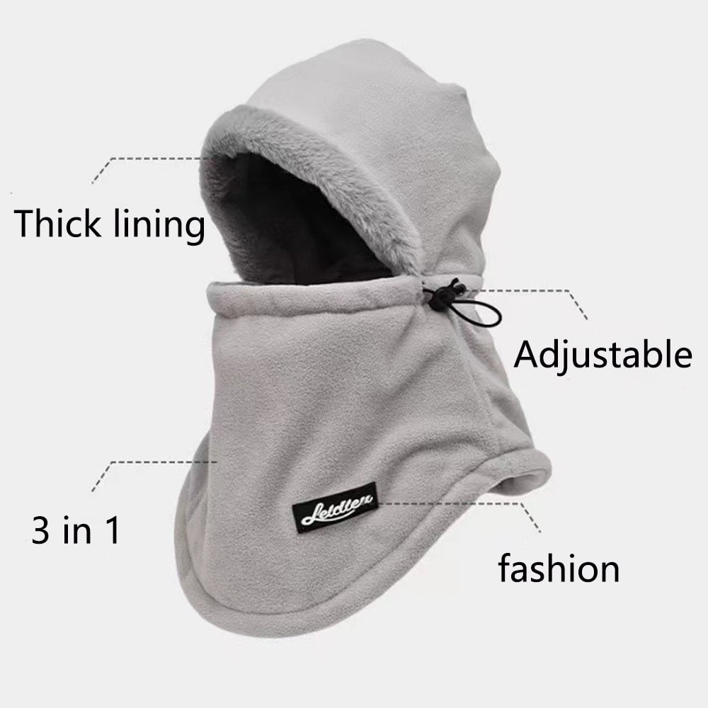 3 in 1 Winter Hat with Mask Neck Windproof,Outdoor Ride Fleece Ski Mask Cold,Winter Warm Ear Protection Snow Caps