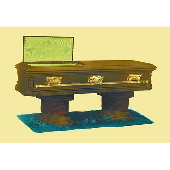 Split Lid Casket in Lime-Fine Art Canvas Print (20" x 30")