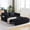 Black, variant on Eyisean 65" Corduroy Convertible Sleeper Sofa Bed Queen Size, 3-in-1 Adjustable Pull Out Couch Bed, 2 Throw Pillows & Side Pockets, Lounge Love Seat Sleeper Bed with Armrest for Living Room Apartment