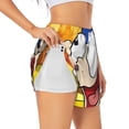 thumbnail image 3 of Lsque Sml Jeffy Printed Women's Running Shorts with Liner Pockets,Elastic Quick Dry Workout Athletic Gym Yoga Shorts,Womens High Waist Shorts-Small, 3 of 9