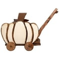 thumbnail image 4 of Northlight Wooden Pumpkin Cart Fall Harvest Decoration - 10.5", 4 of 9