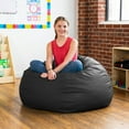 thumbnail image 5 of Jaxx Gumdrop Commercial Grade Bean Bag for Educational Environments, Large Size - Premium Vinyl - Black, 5 of 6